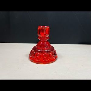 Vintage Red Moon & Stars Candlestick Holder